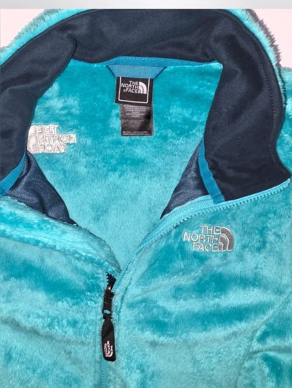 The North Face Womens Fleece Full Zip Jacket Cozy Super Soft Size Medium Teal
